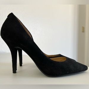 Michael Kors Black Suede D’Orsay Pump